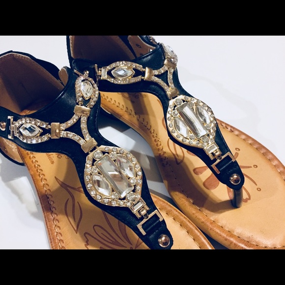 DBDK Eliza-2 Rhinestone Sandals Sandals Sz 8 - Picture 5 of 8